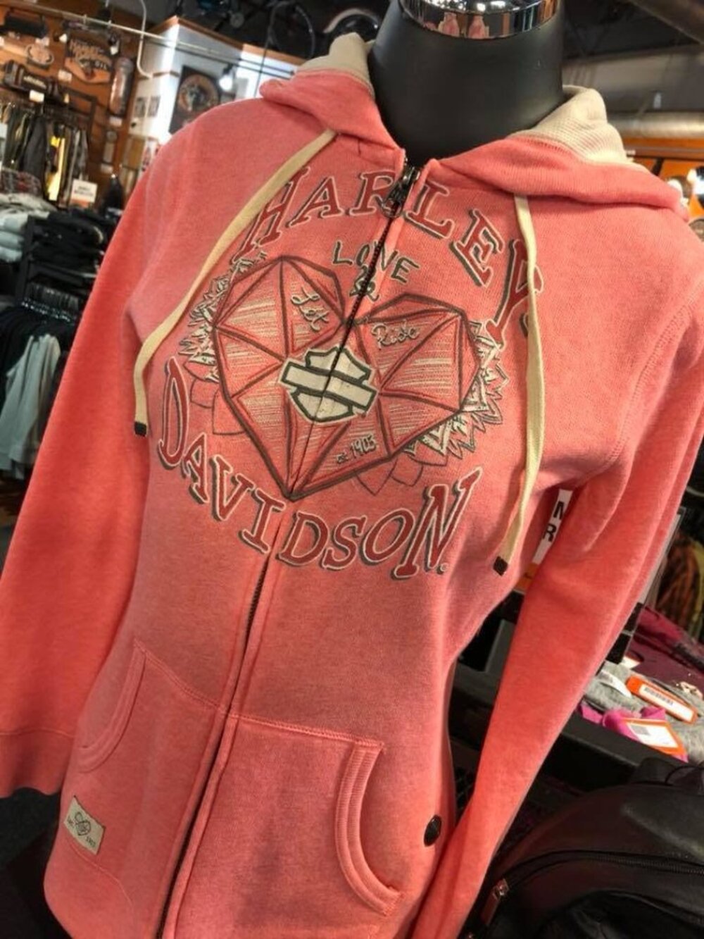 2018 Harley-Davidson Motorcycle Valentine's Collection Zip Hoodie Women's Small